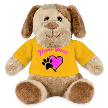 Team Gassi Hund Herz Liebe - MiniFeet® Hund Helge - Sonnengelb - Vorne