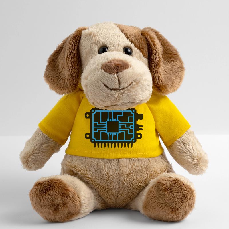 Logo informatique du PCB Microchip Chien en peluche Helge MiniFeet®