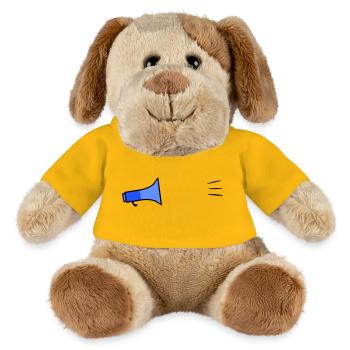 Megafon Text Template - MiniFeet® Dog Helge - sun yellow - Front
