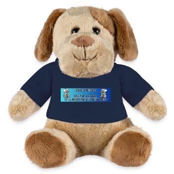 Autoaufkleber eines Rollstuhlclowns # - MiniFeet® Hund Helge - Sonnengelb - Vorne