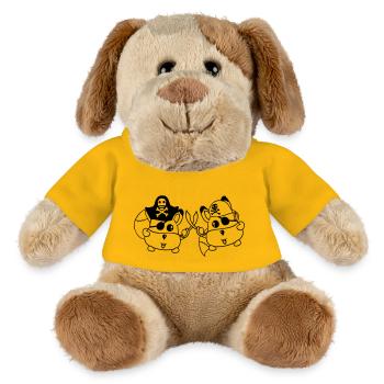 2 petit pirate mignon renards oeil sabre duel - Chien en peluche Helge MiniFeet® - jaune soleil - Devant