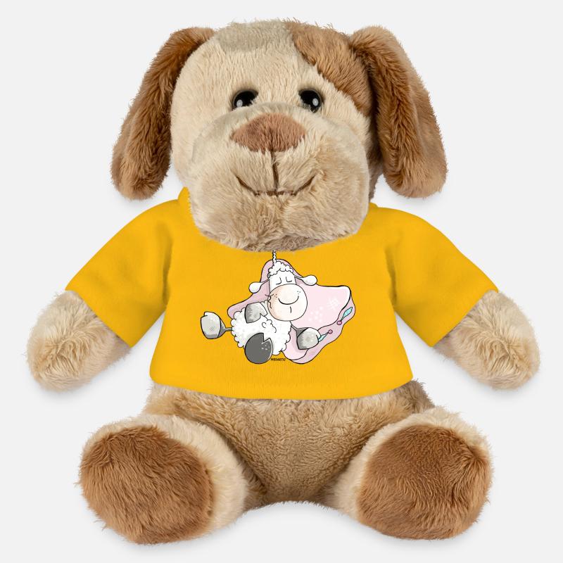 Verträumtes Schlafschaf - Schafe - MiniFeet® Hund Helge - Sonnengelb
