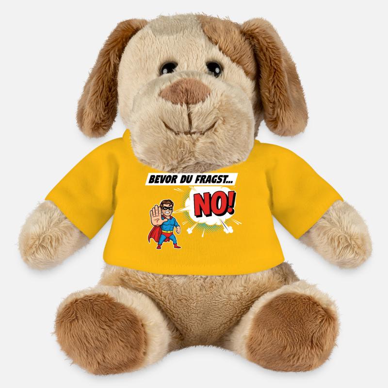 Superheroic Warning Comic Design - MiniFeet® Dog Helge - sun yellow
