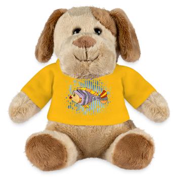 poisson - Chien en peluche Helge MiniFeet® - jaune soleil - Devant