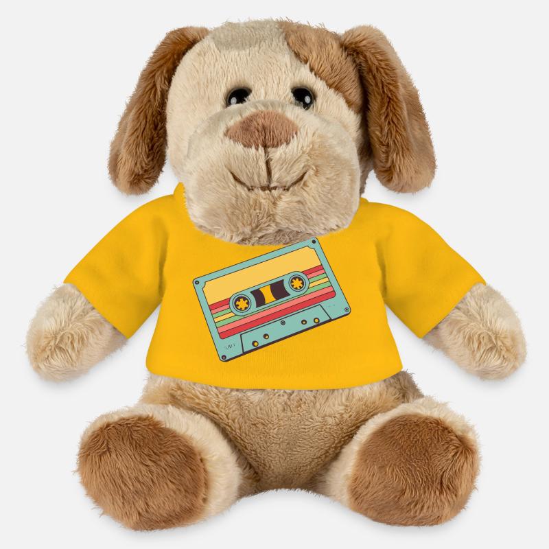 Retro Pastell Kassette - MiniFeet® Hund Helge - Sonnengelb