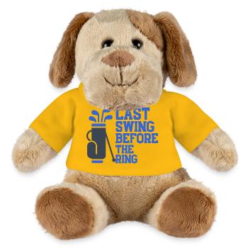 Dernier coup avant le ring - Chien en peluche Helge MiniFeet® - jaune soleil - Devant