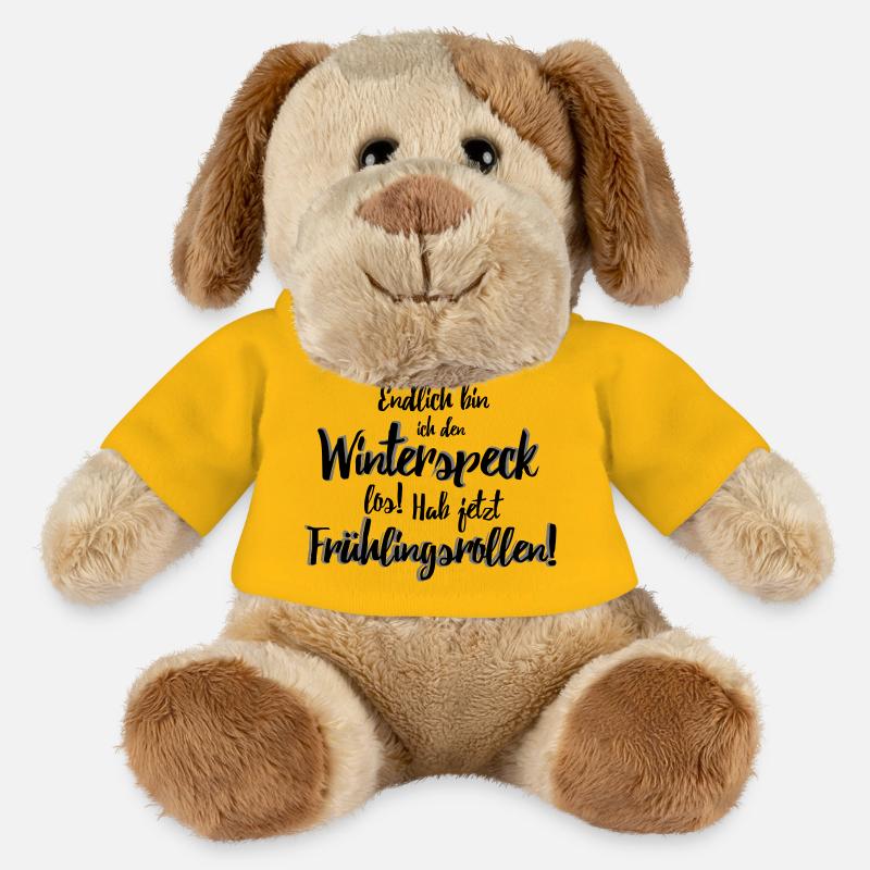 Frühlingsrolle statt Winterspeck - MiniFeet® Hund Helge - Sonnengelb