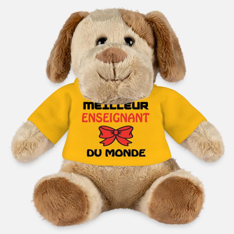 BESTER LEHRER DER WELT - MiniFeet® Hund Helge - Sonnengelb