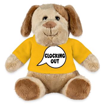 TRAVAIL DE POINTAGE - Chien en peluche Helge MiniFeet® - jaune soleil - Devant