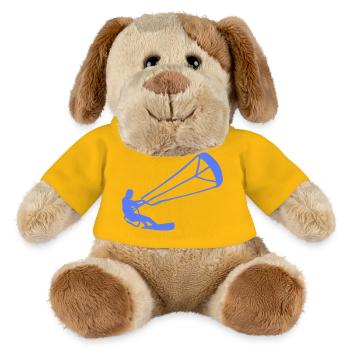 Kitesurfer Silhouette Kiteboarding Adrenaline Sport - MiniFeet® Dog Helge - sun yellow - Front