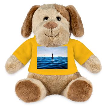 Lighthouse over Calm Blue Adriatic Sea Croatia - MiniFeet® Dog Helge - sun yellow - Front