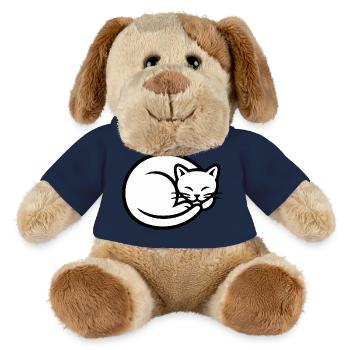 Silhouette de chat endormi - Chien en peluche Helge MiniFeet® - jaune soleil - Devant