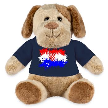 Kroatien Flagge Splash - MiniFeet® Hund Helge - Sonnengelb - Vorne