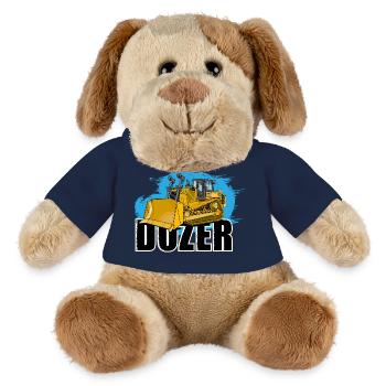 Bulldozer oder Planierraupe - MiniFeet® Hund Helge - Sonnengelb - Vorne