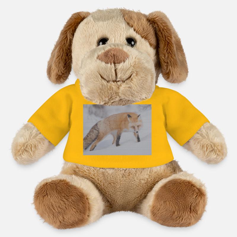 geometric fox - MiniFeet® Dog Helge - sun yellow