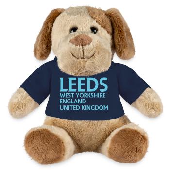 Leeds – England Liedtextdesign - MiniFeet® Hund Helge - Sonnengelb - Vorne