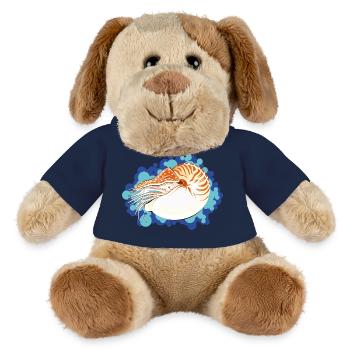 Nautilus Pompilius - Retro Marine Art - MiniFeet® Dog Helge - sun yellow - Front