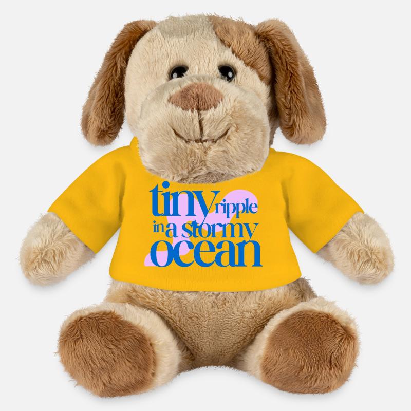Tiny ripple in a stormy ocean (rosè background) - MiniFeet® Hund Helge - Sonnengelb