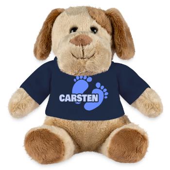 Geschenk für Carsten - MiniFeet® Hund Helge - Sonnengelb - Vorne