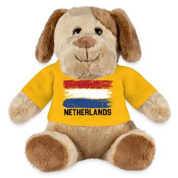 Pinselstrich-Trikolore-Flagge - MiniFeet® Hund Helge - Sonnengelb - Vorne