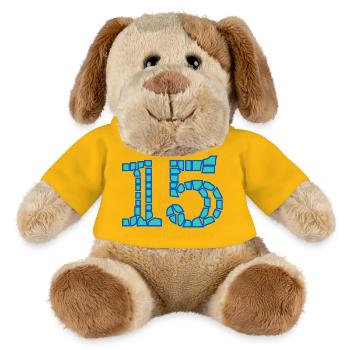 15. 15 JAHRE. 15-JÄHRIGES JUBILÄUM. 15-JÄHRIGES JUBILÄUM. - MiniFeet® Hund Helge - Sonnengelb - Vorne
