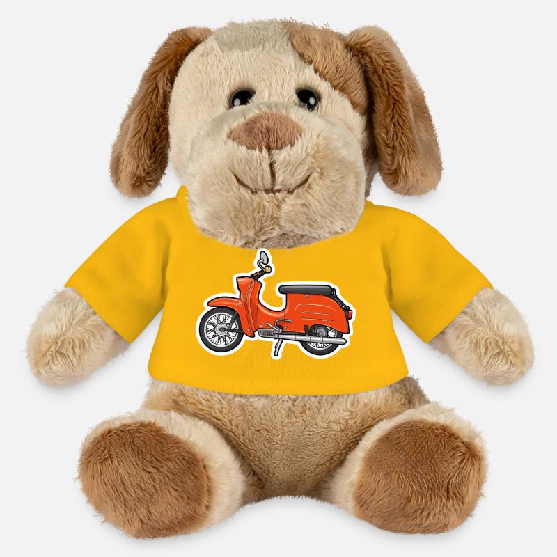 Retro Orange Simson Schwalbe Design - MiniFeet® Hund Helge - Sonnengelb