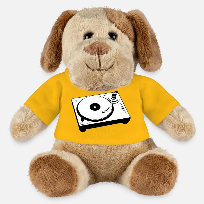 Turntable Plattenspieler DJ - MiniFeet® Hund Helge - Sonnengelb