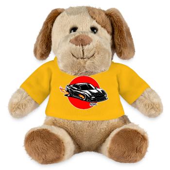 Explosion de voiture turbo Inferno - Chien en peluche Helge MiniFeet® - jaune soleil - Devant