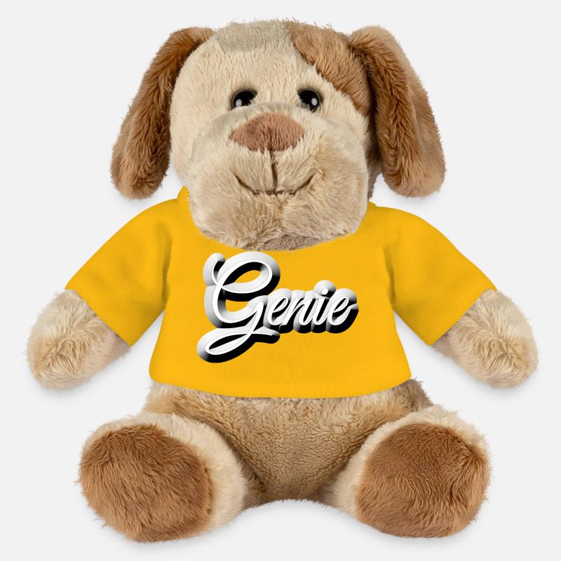 Nerd - GENIUS - Chien en peluche Helge MiniFeet® - jaune soleil