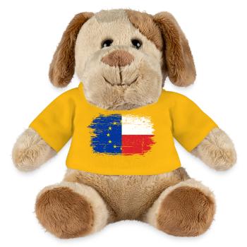 Fusion der EU-Frankreich-Flagge - MiniFeet® Hund Helge - Sonnengelb - Vorne