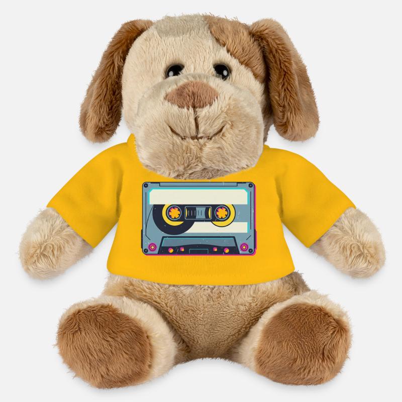 Retro Kassette - MiniFeet® Hund Helge - Sonnengelb