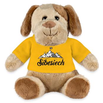 Sibesiech - un gars cool - Chien en peluche Helge MiniFeet® - jaune soleil - Devant