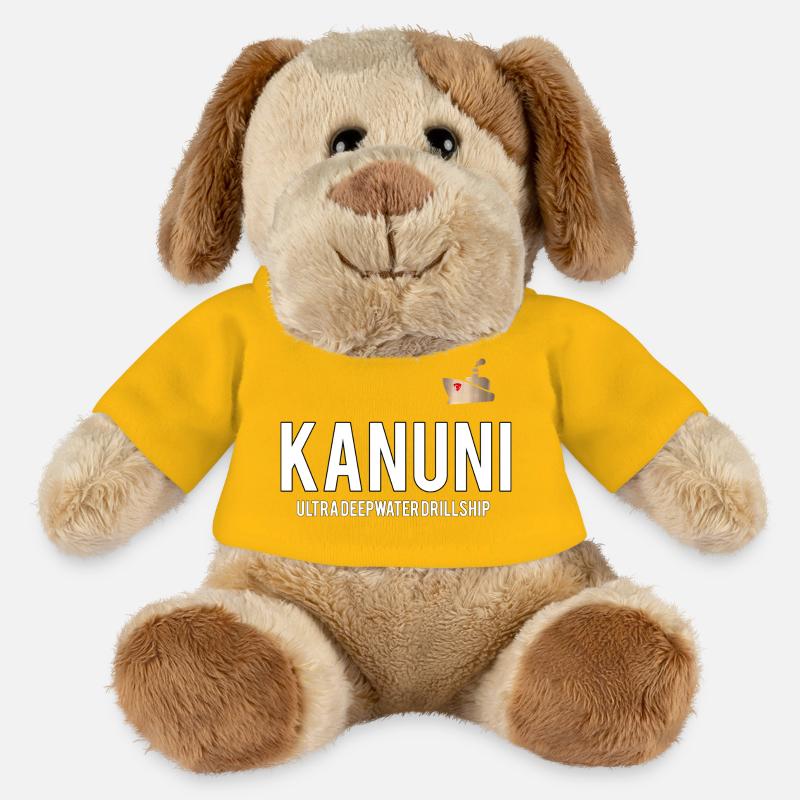 Kanuni Tiefsee Drillschip Logo - MiniFeet® Hund Helge - Sonnengelb