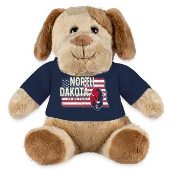 North Dakota United States Vintage USA Design - MiniFeet® Dog Helge - french navy - Front