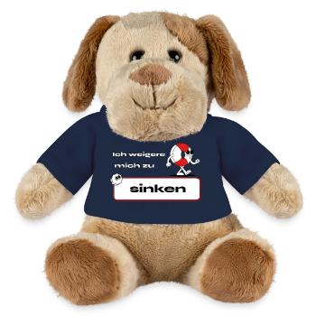Je refuse de couler - Chien en peluche Helge MiniFeet® - jaune soleil - Devant