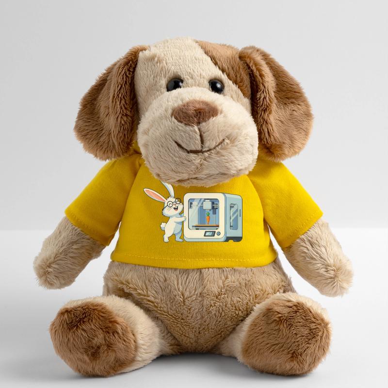 Lustiges Kaninchen Nerd Programmierer 3D Drucker MiniFeet® Hund Helge