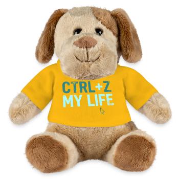 Developer Fun Hoodie, CTRL + Z My Life , Tasse - MiniFeet® Hund Helge - Sonnengelb - Vorne