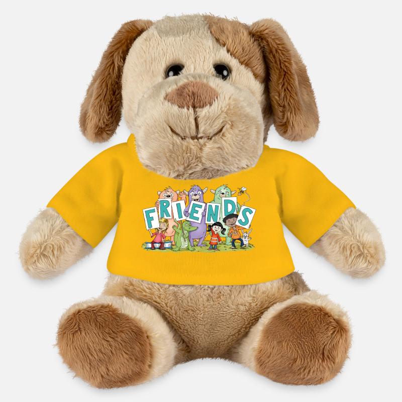 amis - Chien en peluche Helge MiniFeet® - jaune soleil