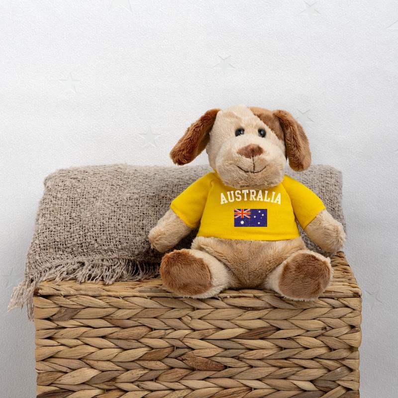 Graphique du drapeau en arc australien Chien en peluche Helge MiniFeet®