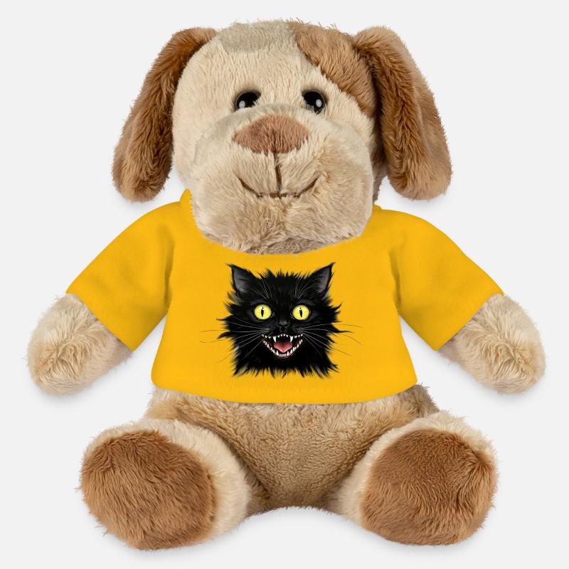 A Nervous Black Cat - MiniFeet® Dog Helge - sun yellow