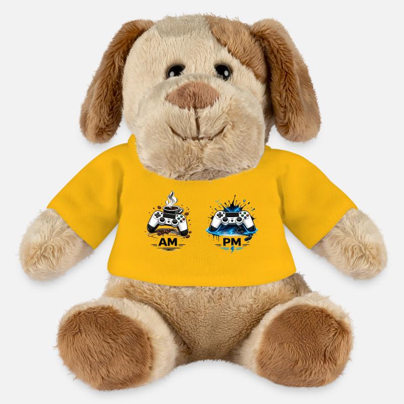 AM Coffee PM Gaming - MiniFeet® Dog Helge - sun yellow