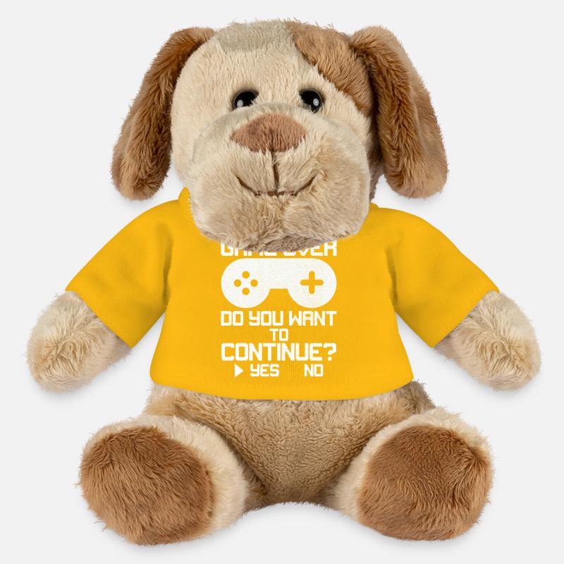 Game Over Willst du weitermachen? - MiniFeet® Hund Helge - Sonnengelb