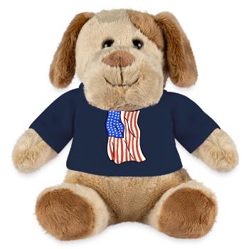 USA Amerikanische Flagge 4. Juli - MiniFeet® Hund Helge - Sonnengelb - Vorne