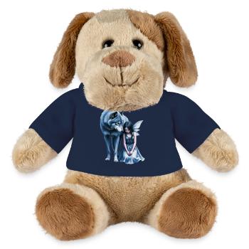 Loup Bleu et Fée de la Nuit - Chien en peluche Helge MiniFeet® - jaune soleil - Devant
