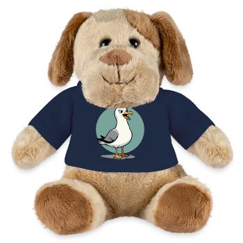 Freche Möwe Lustiges Küstenkind Maritim - MiniFeet® Hund Helge - Sonnengelb - Vorne