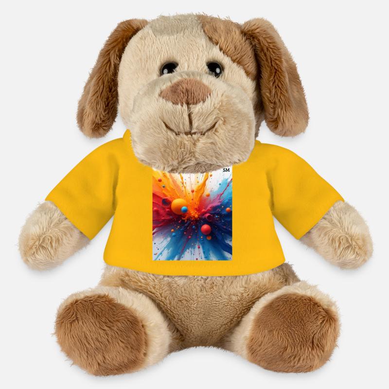 Abstract Color Explosion - MiniFeet® Dog Helge - sun yellow