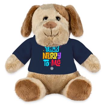 Talk Nerdy To Me Funny Colorful Geek Graphic - MiniFeet® Hund Helge - Sonnengelb - Vorne
