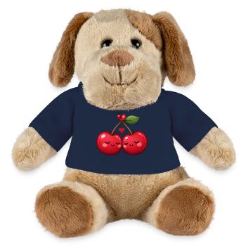 Duo cerise câline avec cœur, Lovetime, - Chien en peluche Helge MiniFeet® - jaune soleil - Devant