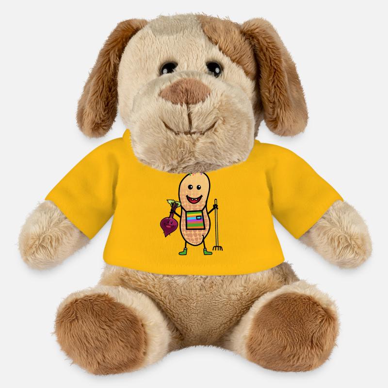 Erdnusss Freak Bauer Bio Öko Gemüse Anbau - MiniFeet® Hund Helge - Sonnengelb