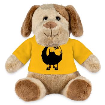 Schaf Guckt Skeptisch Kritisch Misstrauisch Starrt - MiniFeet® Hund Helge - Sonnengelb - Vorne